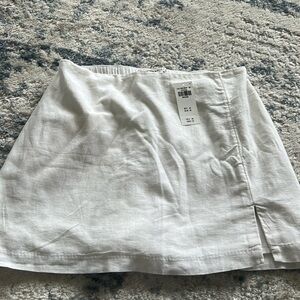 Abercrombie white linen skort nwt